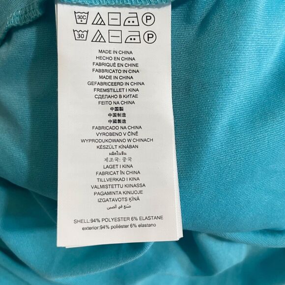 Michael Kors Tiered Ruffle Eyelet Skirt Smocked Waist Blue Medium NWT - Picture 10 of 13